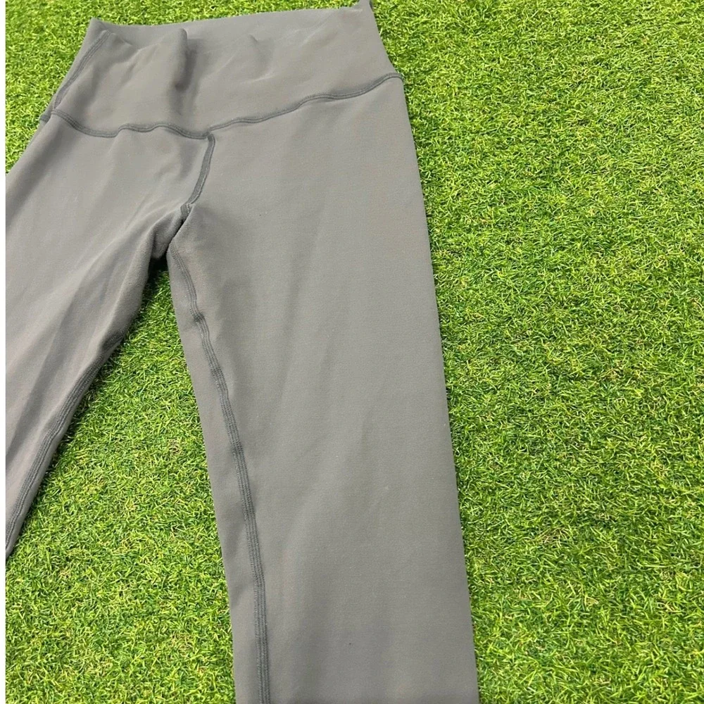 Alo Yoga High Waisted Airbrush Leggings Charcoal Grey Full Length Womens XS
